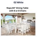 SET 7' (84") Napa Dining Table 6-8 Seating