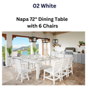 SET 6' (72") Napa Dining Table with 6 Seating 