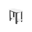 Hot Buy * T04 Addy Side Table, White on Slate Grey