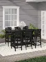 SET Harvest 72" Bar Table with 4 Chairs