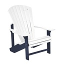 Hot Buy * C01 Classic Adirondack Chair, White on Navy