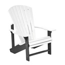 Hot Buy * C01 Classic Adirondack Chair, White on Slate Grey