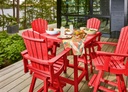 Hot Buy * 40" Square Premium Pub Table with 4 Swivel Pub Arm Chairs, Red 