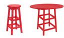 Hot Buy * 40" Round Pub Table w/ 4 Barstools, Red 