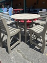 Hot Buy * 40" Round Counter Table w/ 4 St Tropez Side Chairs, Beige