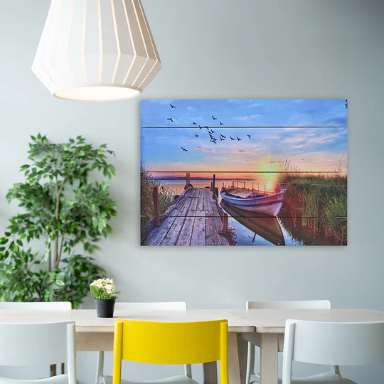 GW * Dock at Sunrise Painting