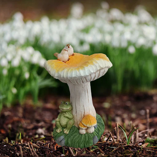 GW * Brown Mushroom with Birds