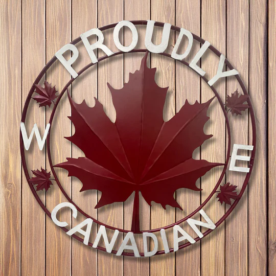 GW * Proudly Canadian Maple Leaf & Wall Compass