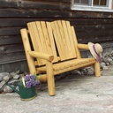 Adirondack Log Bench, White Cedar 