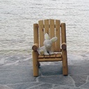 Kids Log Chair, White Cedar