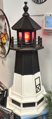 3'4" Poly Lighthouse with Keeper's Quarters 