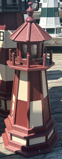 3'4" Poly Lighthouse with Keeper's Quarters 
