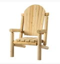Log Muskoka Chair - Curved Back