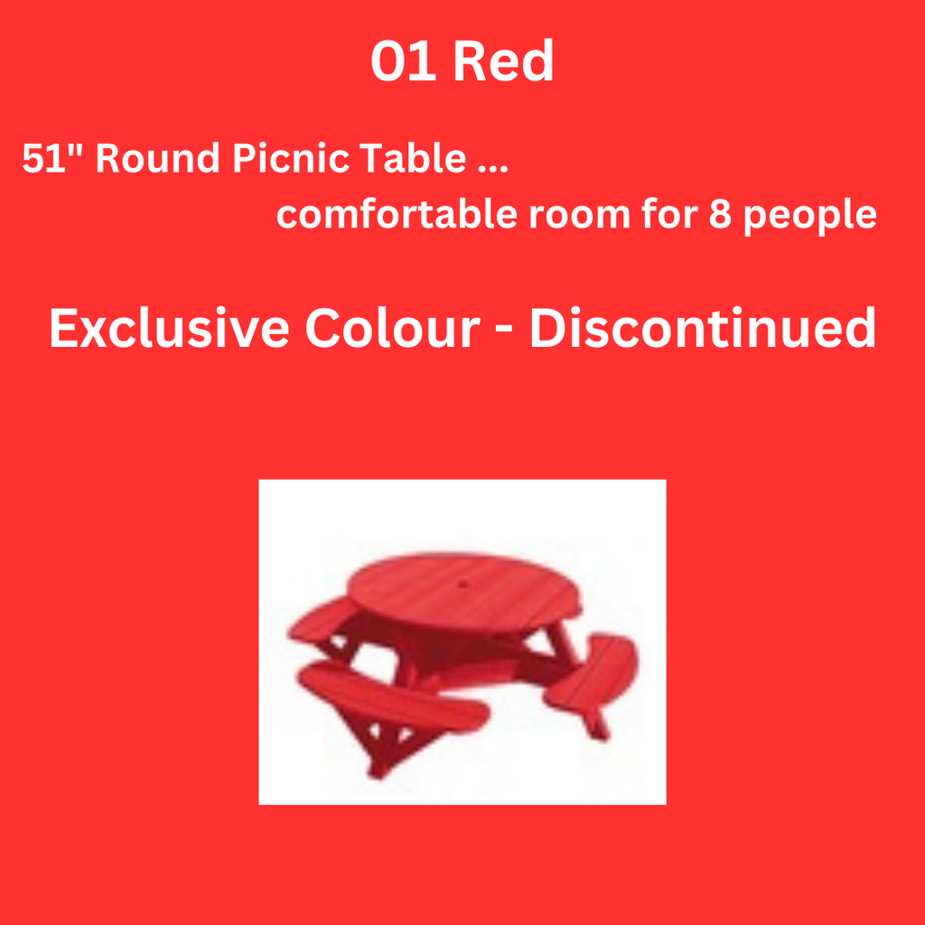 T50 * 51" Round Picnic Table, Generation Line