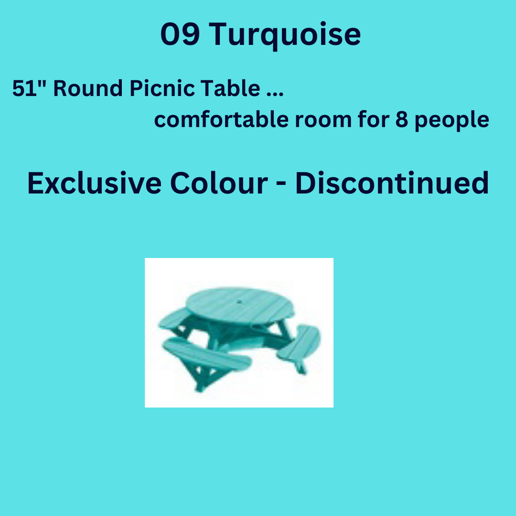 T50 * 51" Round Picnic Table, Generation Line