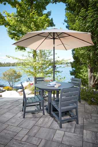 SET 48" Round Dining Table with 4 Chairs