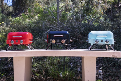 Kenmore-2 Burner Retro Tabletop Gas BBQ, 