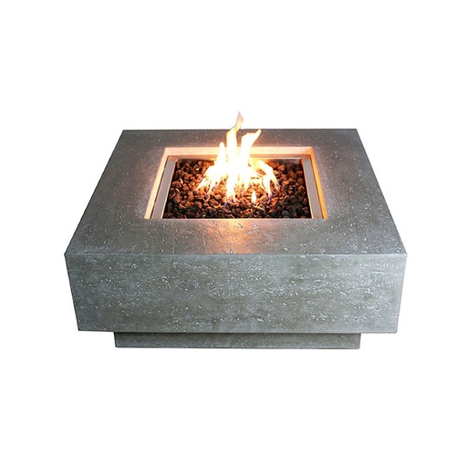 [OFG103-LP] Elementi Manhattan Fire Table, Light Grey Textured