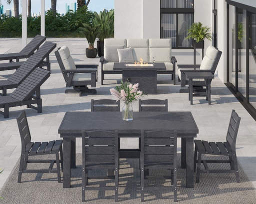 SET 6' (72") Napa Dining Table with 6 Seating 