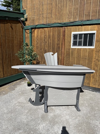 [SAA1] Anchor Boat Bar w/1 Swivel Bar Chair,  Light Grey  & Dark Grey