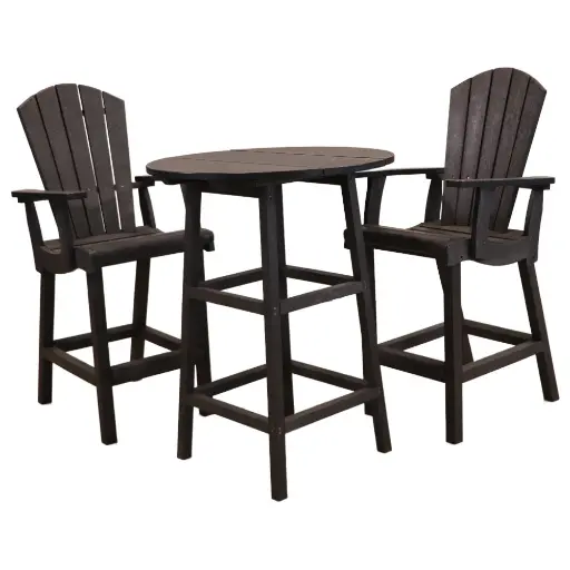 SET 32" Round Pub Table with 2 Chairs