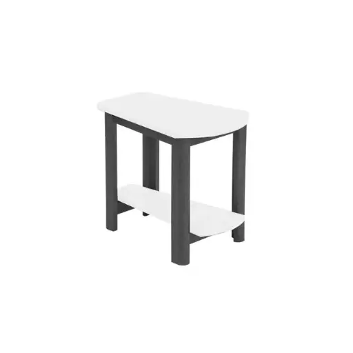 [T04.1802] Hot Buy * T04 Addy Side Table, White on Slate Grey