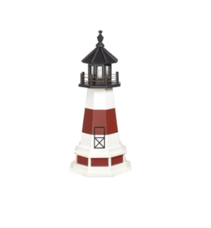 4'5" Poly Lighthouse with Keeper's Quarters