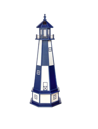 5'7" Poly Lighthouse with Keeper's Quarters