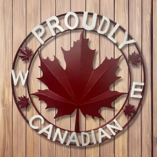 [ACT99288] GW * Proudly Canadian Maple Leaf & Wall Compass