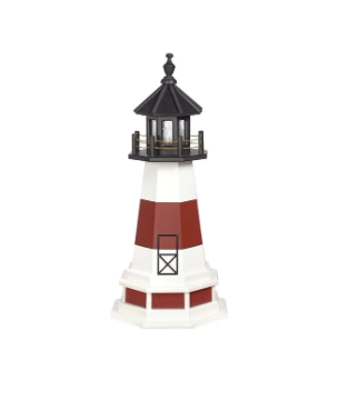 3'4" Poly Lighthouse with Keeper's Quarters 