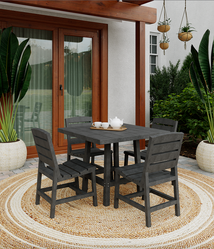 SET 40" Square Premium Dining Table with 4 Chairs