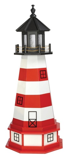 LH4PwB * 4 ft Poly Lighthouse w/Base (4'5"H)