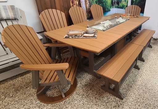 [SET.FT8.AMCG] Set 8' Garden Classic Fire Table by Berlin Gardens