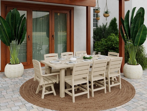 SET 7' (84") Napa Dining Table 6 or 8 Seating: